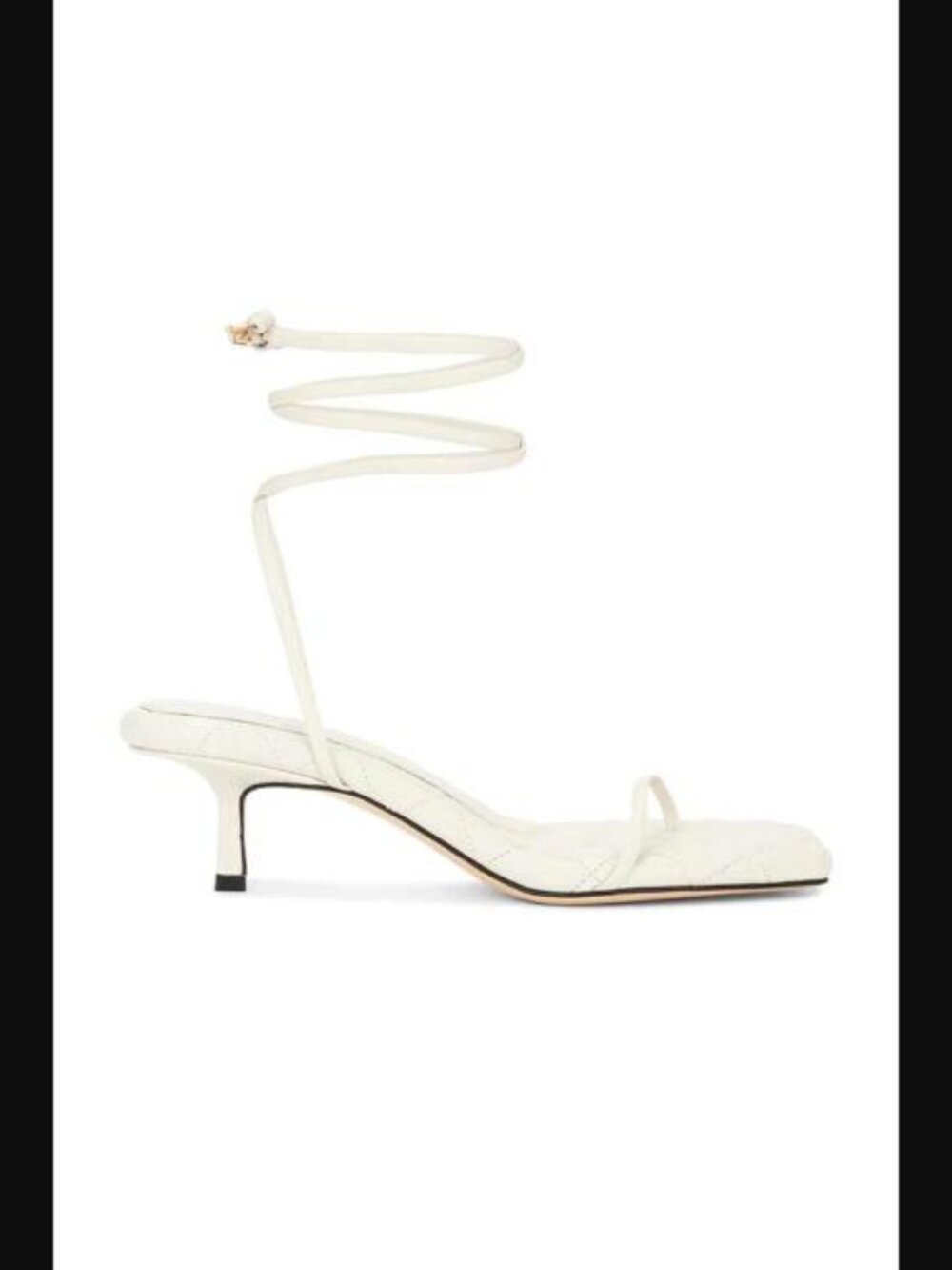Studio Amelia Bandit 50 Heel Stone | Ankle Wrap Kitten Heel Sandal